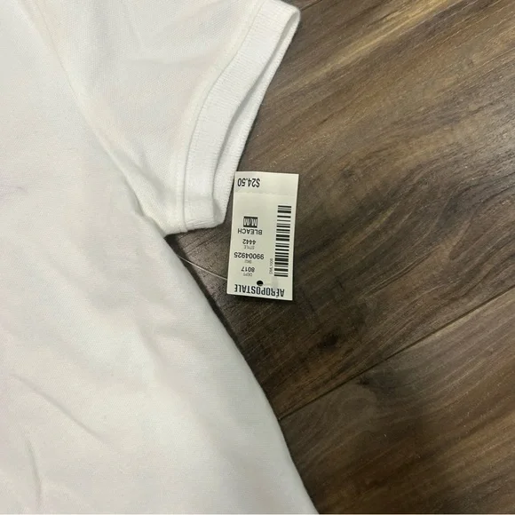 Aeropostale New White Polo Top - Picture 5 of 6